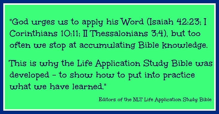 Life Application Study Bible Quote