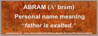 The Name Abram